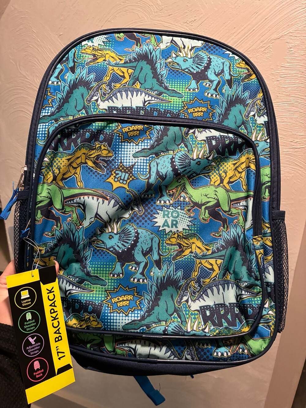 Wonder Nation Dinosaur 17" Backpack Blue
